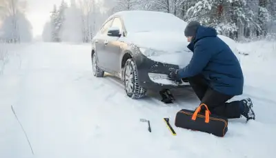 Scherenwagenheber: Stabilität für Schneekettenmontage