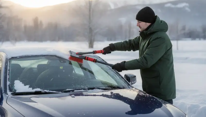 Clevere Helfer: Teleskopbesen für den Winter
