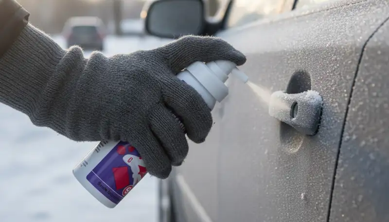 Effektiv gegen Eis: Türschloss Enteiser Spray